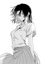 Rule 34 | 1girl, black hair, closed mouth, highres, hirayama kanna, kawaii dake ja nai shikimori-san, looking at viewer, shirt, short sleeves, solo, standing