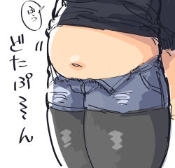 Rule 34 | 1girl, belly, fat, muroku (aimichiyo0526), plump, tagme
