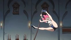Rule 34 | 10s, 1girl, amanda o&#039;neill, animated, animated gif, broom, dancing, legs, little witch academia, short hair, witch