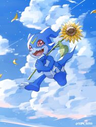 Rule 34 | 1other, digimon, digimon (creature), flower, highres, other focus, solo, sunflower, v-mon