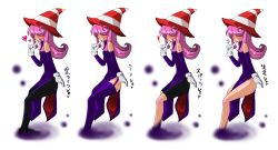 Rule 34 | 1girl, bare legs, bike shorts, hat, mario (series), nintendo, pantyhose, paper mario, paper mario: the thousand year door, personification, pink hair, solo, super mario rpg, thighhighs, translated, vivian (paper mario)