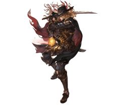 Rule 34 | 10s, 1boy, blonde hair, boots, cape, feathers, full body, gloves, granblue fantasy, hat, lamp, long hair, lucius (granblue fantasy), male focus, minaba hideo, official art, orange eyes, solo, sword, transparent background, weapon