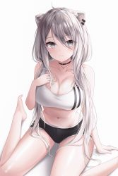 Rule 34 | absurdres, highres, shira jun, short shorts, shorts, simple background, tagme, virtual youtuber, white background