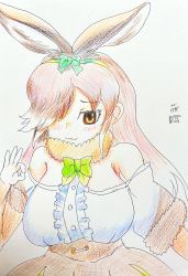 Rule 34 | animal ears, european hare (kemono friends), gloves, highres, kemono friends, long hair, necktie, shirt, shoes, skirt, tail