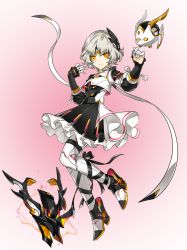 Rule 34 | 1girl, android, artist request, code: failess (elsword), drone, earpiece, elsword, eve (elsword), facial mark, floating, forehead jewel, frills, full body, leg ribbon, looking at viewer, moby (elsword), official art, remy (elsword), ribbon, short hair, transparent background, wavy hair