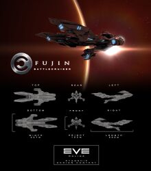Rule 34 | 3d, battlecruiser (eve online), blender (medium), caldari state (eve online), character sheet, commentary, concept art, copyright name, dasaniwaters, emblem, eve online, flying, from side, glowing, highres, in orbit, logo, military vehicle, multiple views, no humans, original, outdoors, photoshop (medium), planet, realistic, science fiction, sky, space, spacecraft, star (sky), starry sky, thrusters, vehicle focus