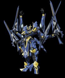 Rule 34 | absurdres, extra arms, full body, highres, ikaruga (knight&#039;s and magic), knight&#039;s and magic, mecha, multiple swords, no humans, official art, robot, silver fenix order, sword, weapon