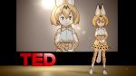 Rule 34 | 10s, 1girl, animal ears, animated, blonde hair, bow, bowtie, breasts, cat ears, cat tail, kemono friends, meme, screen, serval (kemono friends), serval print, serval tail, shia labeouf, short hair, solo, tail, talking, thighhighs, video, video, yellow eyes