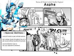Rule 34 | alternate language, asphe, asphes, blue hair, comic, cosmic break, detached sleeves, english text, keyboard (computer), minaria, monochrome, simple background, speech bubble, star (symbol), tray, white background