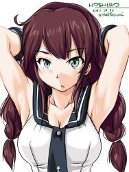 Rule 34 | armpits, arms up, artist request, braiding hair, character request, hairdressing, kantai collection, tagme