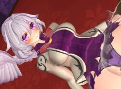 Rule 34 | 1boy, 1girl, 3d, animated, blush, bouncing breasts, bow, breasts, brooch, censored, clothed sex, collared shirt, hetero, himeuri doc, indoors, interior, jacket, jewelry, kishin sagume, lingerie, long sleeves, lying, mosaic censoring, paid reward available, panties, purple eyes, purple panties, red bow, sex, shirt, single wing, spread legs, tagme, touhou, transparent, underwear, video, white hair, wings