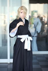 Rule 34 | bleach, blonde hair, cosplay, highres, kira izuru, momoneko haru, photo (medium)
