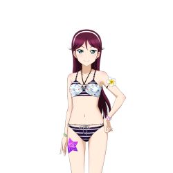 Rule 34 | 10s, 1girl, bikini, bra, bracelet, green eyes, hairband, jewelry, long hair, looking at viewer, love live!, love live! school idol festival, love live! school idol project, mole, mole under eye, non-web source, o-ring, o-ring top, official art, panties, purple hair, smile, solo, standing, striped bikini, striped bra, striped clothes, striped panties, swimsuit, tattoo, third-party edit, todo erena, transparent background, tsurime, underwear, underwear only, white background