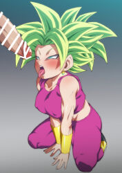 Rule 34 | 1boy, 1girl, ahegao, ass, bar censor, blue eyes, blush, boots, breasts, censored, covered erect nipples, crop top, cum, dark-skinned male, dark skin, dragon ball, dragon ball super, earrings, facial, green hair, groin, hetero, jewelry, kefla (dragon ball), kneeling, large breasts, large penis, licking, medium breasts, midriff, muscular, muscular female, on ground, open mouth, penis, potara earrings, potara fusion, rolling eyes, rom (20), sleeveless, solo focus, source request, super saiyan, super saiyan 1, tagme, tongue, tongue out, v-shaped eyebrows, vambraces