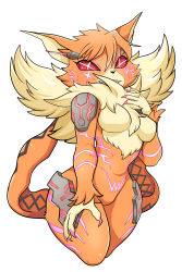 Rule 34 | + +, 10s, 1girl, absurdres, armor, breasts, claws, digimon, digimon adventure tri., fur collar, furry, glowing markings, highres, meicrackmon vicious mode, neon trim, no nipples, no pussy, red eyes, sharp nails, tory (tory29)