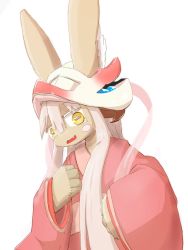 Rule 34 | 10s, artist request, brown eyes, rabbit, furry, grey hair, japanese clothes, made in abyss, nanachi (made in abyss)