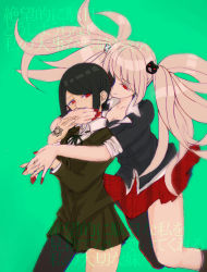 Rule 34 | 10s, 2girls, asymmetrical legwear, bad id, bad pixiv id, black hair, blonde hair, covering another&#039;s mouth, danganronpa: trigger happy havoc, danganronpa (series), enoshima junko, fingernails, freckles, hand over another&#039;s mouth, ikusaba mukuro, incest, long fingernails, long hair, multiple girls, nail polish, parted bangs, red eyes, red nails, school uniform, short hair, siblings, sisters, skirt, spoilers, tattoo, tochita, translation request, twins, twintails, uneven legwear, very long hair