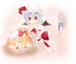 Rule 34 | 3girls, ascot, bad id, bad pixiv id, bat wings, blanket, blonde hair, blood, blush, bow, braid, covering face, covering own mouth, covering privates, covering with blanket, crayon, drawing, dress, female focus, flandre scarlet, foot worship (artist), hat, hidden eyes, izayoi sakuya, maid, maid headdress, multiple girls, nosebleed, peeking out, red eyes, remilia scarlet, ribbon, short hair, side ponytail, silver hair, sleeping, sweatdrop, touhou, wings