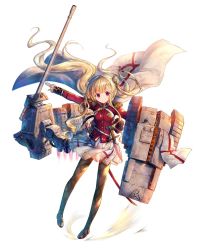 Rule 34 | 1girl, a43 black prince (panzer waltz), black pantyhose, blonde hair, blunt bangs, caterpillar tracks, closed mouth, epaulettes, flag, floating hair, full body, hair bun, heiwari kanade, katana, long hair, looking at viewer, military, military uniform, one side up, original, outstretched arms, pantyhose, panzer waltz, personification, red eyes, rigging, sheath, sheathed, side bun, simple background, single hair bun, single side bun, smile, solo, standing, straight-on, sword, tachi-e, uniform, very long hair, wavy hair, weapon, white background