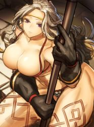 Rule 34 | 1girl, absurdres, amazon (dragon&#039;s crown), blonde hair, breasts, dragon&#039;s crown, highres, long hair, muscular, tattoo, thighs