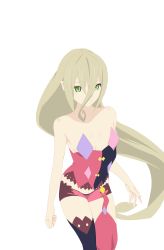 Rule 34 | 1girl, blonde hair, green eyes, highres, magilou (tales), mamold duck, simple background, solo, tales of (series), tales of berseria, white background