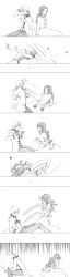 Rule 34 | 1boy, 1girl, absurdres, alexiela, apple, couple, crying, food, fruit, glomp, greyscale, hetero, highres, hug, long hair, long image, monochrome, monochrome, original, reverse trap, ruined for marriage, smile, smoking, tall image, third-party edit, trap, undressing, you gonna get raped