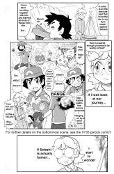 Rule 34 | ash ketchum, bonnie (pokemon), clemont (pokemon), creatures (company), game freak, gouguru, highres, monochrome, nintendo, pokemon, pokemon (anime), serena (pokemon), translated