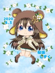Rule 34 | 1girl, 2020, animal ears, animal hands, animal hood, aqua eyes, artist name, artist request, bare legs, bare shoulders, bear ears, blue eyes, blue sky, blush, bow, breasts, brown bow, brown dress, brown footwear, brown hair, brown jacket, brown legwear, brown sweater, chibi, clothing cutout, cloud, collarbone, day, dress, exciting animal (love live!), female focus, flower, frilled dress, frills, full body, fur-trimmed pants, fur-trimmed shorts, fur trim, gloves, green pants, green shorts, hair between eyes, high heels, hood, hooded jacket, hooded sweater, jacket, light brown jacket, light brown sweater, long hair, long sleeves, looking at viewer, love live!, love live! nijigasaki high school idol club, love live! school idol festival, love live! school idol festival all stars, osaka shizuku, outdoors, pants, parted lips, paw gloves, polka dot, polka dot bow, polka dot legwear, ponytail, ribbon, shoes, short pants, short shorts, short sleeves, shorts, shoulder cutout, sky, small breasts, smile, solo, standing, sweater, white bow, white flower, yellow ribbon