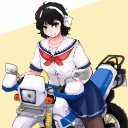 Rule 34 | 10s, amano onsa, bad id, bad pixiv id, bakuon!!, commentary request, lowres, motor vehicle, motorcycle, solo, supopo (pi4v2000), vehicle, yamaha