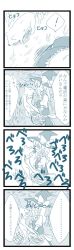 Rule 34 | !, 4koma, bad id, bad pixiv id, basket, braid, carrying, comic, dog, female focus, greyscale, hat, highres, kirisame marisa, licking, long hair, long image, monochrome, mushroom, no+bi=, tail, tail wagging, tall image, touhou, translated, witch, witch hat