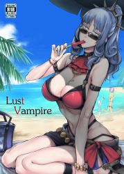 Rule 34 | 3girls, absurdres, aqua nails, ascot, ball, beach, beachball, bikini, bracelet, breasts, carmilla (fate), carmilla (summertime mistress) (fate), cleavage, collar, cover, curly hair, dagger, day, eating, fate/grand order, fate (series), fingernails, food, food on body, high heels, highres, horns, jewelry, knife, large breasts, layered bikini, long fingernails, long hair, looking at viewer, mordred (fate), mordred (fate/apocrypha), mordred (swimsuit rider) (first ascension) (fate), multiple girls, nail polish, nakamura regura, navel, ocean, palm tree, ponytail, popsicle, running, sarong, sharp fingernails, silver hair, sitting, solo focus, sunglasses, swimsuit, tree, umbrella, wariza, weapon, yellow eyes