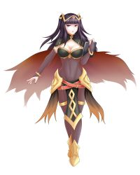 Rule 34 | 1girl, book, breasts, cleavage, curvy, fire emblem, highres, large breasts, legs, looking at viewer, navel, nintendo, purple eyes, purple hair, solo, tharja (fire emblem), thighs, twintails