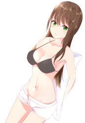 Rule 34 | 1girl, absurdres, highres, idolmaster, idolmaster cinderella girls, idolmaster cinderella girls starlight stage, looking at viewer, midriff, navel, open fly, shibuya rin, shorts, swimsuit
