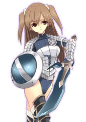 Rule 34 | 1girl, armor, capcom, character request, kobayashi chisato, long hair, monster hunter (series), shield, solo, sword, weapon
