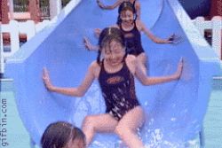 Rule 34 | 1girl, animated, animated gif, japan, lowres, photo (medium), slide, swimsuit, tagme, water, water slide, what