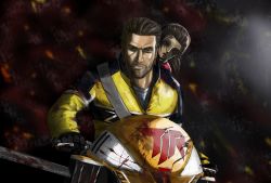 Rule 34 | chuck greene, dead rising, dead rising 2, father and daughter, katey greene, motor vehicle, motorcycle, tepuya, vehicle, zombie