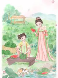 Rule 34 | chinese clothes, food, fruit, hanfu, ruqun, tagme, watermelon