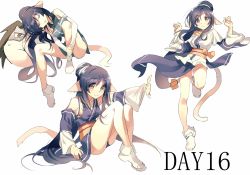 Rule 34 | 1boy, 1girl, absurdly long hair, ainu clothes, animal ears, aquaplus, arms up, ass, bare legs, bare shoulders, bcm, black hair, blue dress, blue panties, blush, boots, breasts, brown eyes, brown hair, cat tail, cleavage, closed eyes, closed mouth, collarbone, dress, eyelashes, eyes visible through hair, fingerless gloves, from below, from side, full body, gloves, gradient eyes, gradient hair, hair between eyes, hair ornament, hair over one eye, haku (utawarerumono), high ponytail, highres, knees up, kuon (utawarerumono), layered sleeves, leaning on person, leaning to the side, legs together, long hair, looking at viewer, low-tied long hair, mask, medium breasts, multicolored eyes, multicolored hair, multiple views, open mouth, orange sash, orange scarf, panties, pantyshot, ponytail, raised eyebrows, sash, scarf, side slit, sideboob, sidelocks, sitting, sleeping, sleeveless, sleeveless dress, smile, standing, standing on one leg, sweat, swept bangs, tail, thick thighs, thighs, underwear, utawarerumono, utawarerumono: futari no hakuoro, utawarerumono: itsuwari no kamen, very long hair, white tail, wide sleeves