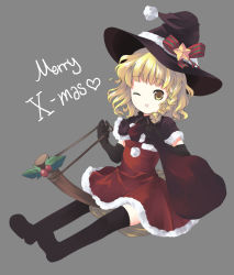 Rule 34 | 1girl, bad id, bad pixiv id, blonde hair, braid, broom, dress, female focus, full body, hat, highres, kirisame marisa, short hair, silverms2, simple background, solo, thighhighs, touhou, witch, witch hat, yellow eyes
