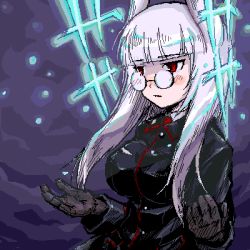 Rule 34 | 00s, 1girl, animal ears, antennae, bad id, bad pixiv id, breasts, glasses, gloves, head wings, heidimarie w. schnaufer, hirschgeweih antennas, lowres, medium breasts, oekaki, red eyes, solo, strike witches, uniform, white hair, wings, world witches series