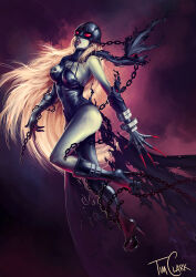 Rule 34 | demon, demon girl, digimon, digimon (creature), fallen angel, ladydevimon, long hair, mask, skull