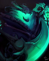 Rule 34 | gradient background, highres, league of legends, no humans, tagme, thresh (league of legends)