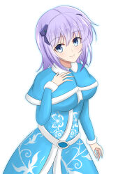 Rule 34 | 1girl, absurdres, chestnut95, cryska barchenowa, dress, highres, looking at viewer, muv-luv, muv-luv alternative, muv-luv total eclipse, short hair, simple background, smile, solo, winter clothes
