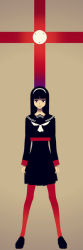 Rule 34 | 1girl, black hair, cross, headband, narutaru, ozawa satomi, pleated skirt, school uniform, skirt, tounyuu (pixiv4603333)
