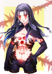 Rule 34 | 1girl, bad id, bad pixiv id, blue hair, changye, claw bra, cu chulainn (fate), cu chulainn (fate) (all), cu chulainn (fate/stay night), cu chulainn alter (fate), cu chulainn alter (fate/grand order), earrings, elbow gloves, fate/grand order, fate (series), genderswap, genderswap (mtf), gloves, hood, jewelry, lancer, long hair, plunging neckline, red eyes, revealing clothes, scoop neck, solo