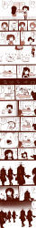 Rule 34 | 1boy, 6+girls, absurdres, admiral (kancolle), akagi (kancolle), brown hair, cat, cat teaser, comic, commentary, crying, hairband, hakama, hakama short skirt, hakama skirt, hat, highres, hiryuu (kancolle), japanese clothes, kaga (kancolle), kantai collection, kimono, long hair, long image, military, military uniform, monochrome, multiple girls, muneate, naval uniform, one side up, ooi (kancolle), peaked cap, pleated skirt, pon (0737), short hair, shoukaku (kancolle), side ponytail, silhouette, skirt, souryuu (kancolle), straight hair, tall image, thighhighs, translated, twintails, uniform, white hair, zuikaku (kancolle)