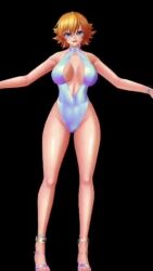 Rule 34 | 1girl, 3d, action taimanin, animated, bare legs, bare shoulders, barefoot, blonde hair, blue eyes, bouncing breasts, breasts, cleavage cutout, clothing cutout, curvy, full body, highleg, highleg swimsuit, igawa sakura, large breasts, lilith-soft, lips, looking at viewer, official alternate costume, one-piece swimsuit, screencap, shiny clothes, shiny skin, simple background, solo, sound, standing, swimsuit, tagme, taimanin (series), taimanin asagi, talking, third-party edit, video, white one-piece swimsuit