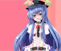 1girl bad_id bad_pixiv_id collar cuffs female_focus hinanawi_tenshi poa solo standing touhou