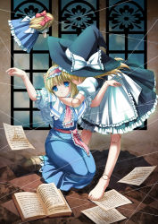 Rule 34 | 2girls, alice margatroid, blonde hair, blue eyes, capelet, character doll, doll, doll joints, female focus, hairband, hat, joints, kirisame marisa, long hair, multiple girls, puppet, shanghai doll, short hair, takatsukasa yue, touhou, witch, witch hat