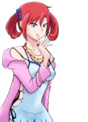 Rule 34 | 1girl, blue eyes, digimon, digimon story: cyber sleuth, red hair, shiramine nokia, solo, twintails